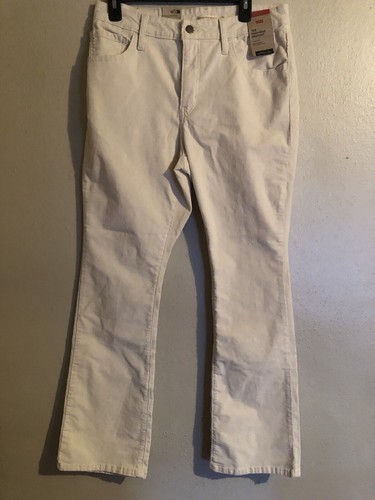 Levi’s 725 High Rise Bootcut Corduroy Jeans Size 31x32 Woman’s Ivory Pants NWT.