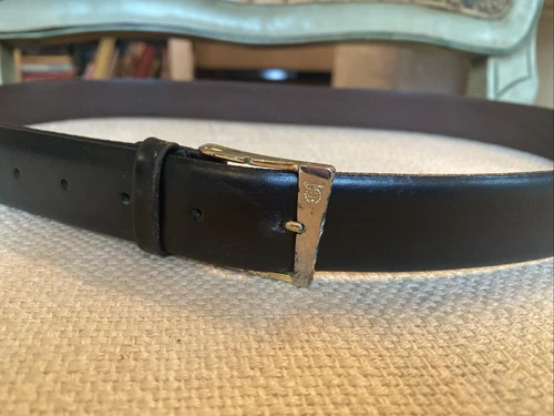 Ceinture homme vintage Christian Dior cuir fendu marron taille 38 / 95 Espagne