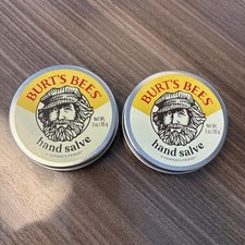 NEW Burt's Bees Hand Salve 3 oz Cracked Hands Moisturizing Salve   LOT OF TWO  