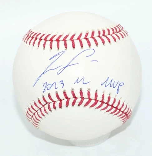 RONALD ACUNA JR.  "2023 NL MVP" Braves Signed MLB BASEBALL + Beckett COA W34932