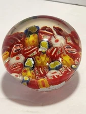 Small Rainbow Art Glass Paperweight 