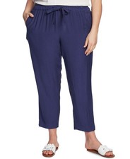 1.STATE Womens Trendy Plus Size Flat Front Drawstring Ankle Pants 3X