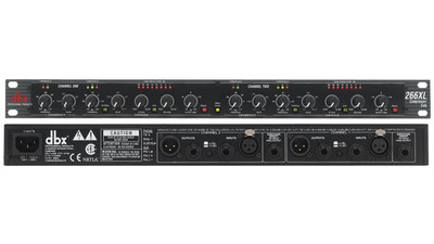 DBX 266 XL 2-Kanal Dual Kompressor Gate 1 HE Rack + XLR Kabel -110 Volt