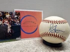 Rusty Greer Texas Rangers MLB Autographed Rawlings Baseball And Card No COA