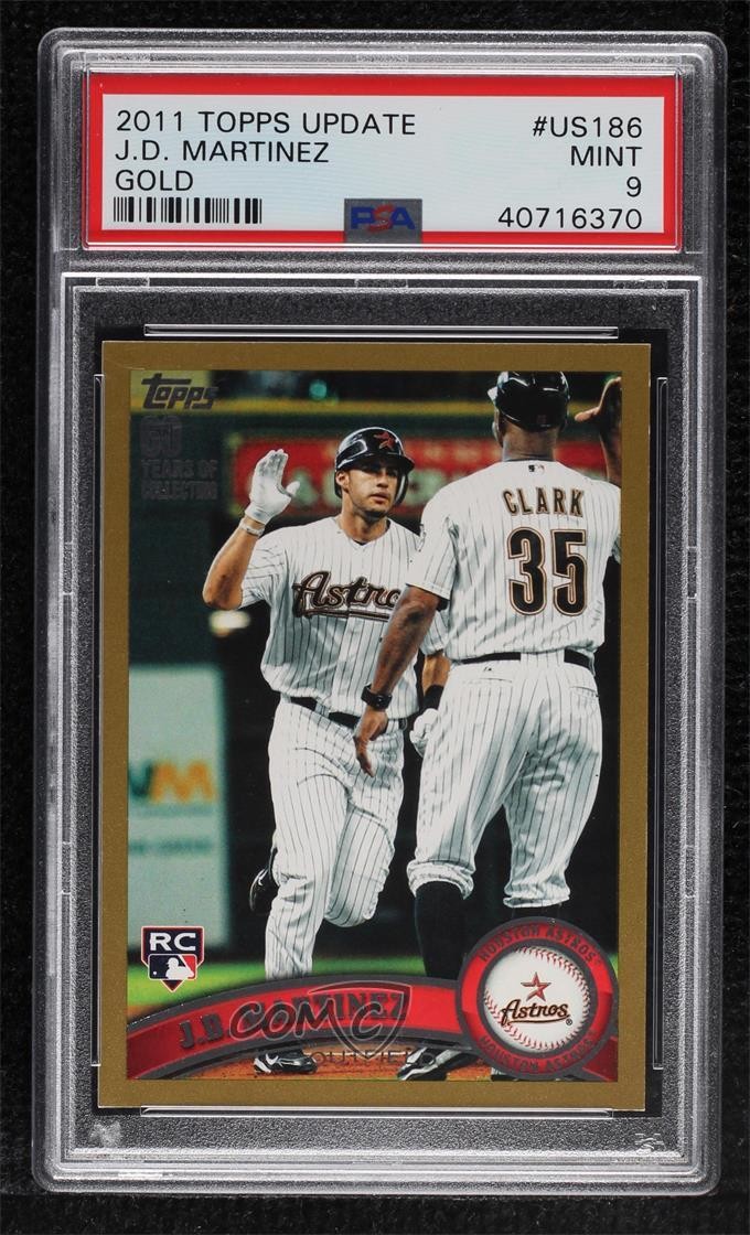 2011 Topps Update Gold 297/2011 JD Martinez #US186 PSA 9 MINT Rookie RC 0o84