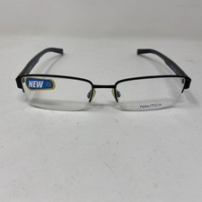 NAUTICA EYEWEAR N7286 005 57-19-145 Black Blue Flex Hinge Eyeglasses 273Q