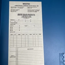 Westec 766  Security Panel  Came from a working environment,(only one on ebay)