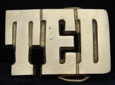 MI30132 NOS VINTAGE 1970s/80s CUT-OUT NAME  TED  SOLID BRASS BUCKLE