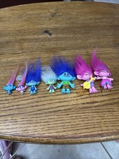 Lot of  7 Dreamworks Troll Dolls and Mini Trolls