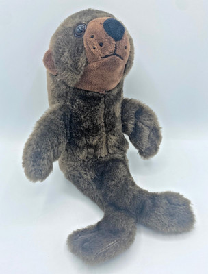 The Petting Zoo Otter Plush Stuffed Animal Brown Vintage Soft Toy