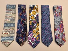 5 HARVE BENARD 100% jedwabne krawaty Harvé Benard