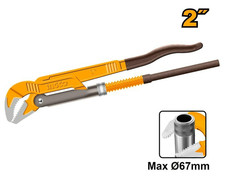 Pinza Giratubi Svedese a 45° Regolabile Professionale 2" Pollice da 67 mm. INGCO