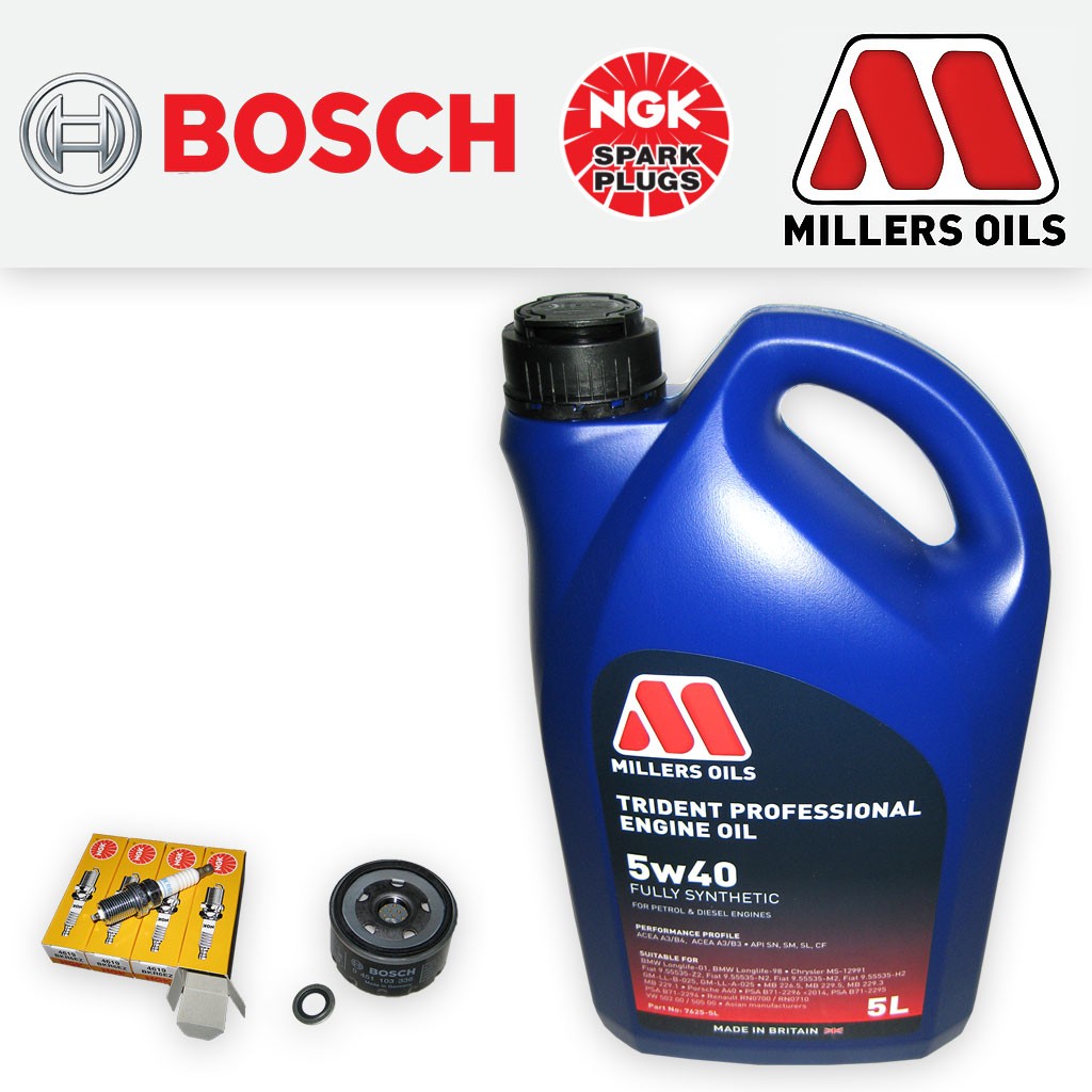 SERVICE KIT for RENAULT SCENIC II 1.4 16V OIL FILTER PLUGS +5w40 OIL (2003-2009)