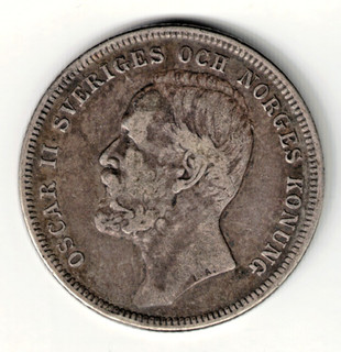 1897 Sweden One 1 Krona Silver KM# 760 LOW MINTAGE 735  391