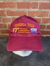 Vintage Y2K Virginia Tech University Hokies Hat Nokia Sugar Bowl Adjustable