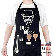 Funny Cooking Chef Apron with Pockets - BBQ Kitchen Work Aprons