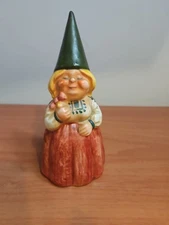 Vintage 1979 Unieboek B V 6" Female Blonde Girl Gnome Bell Figurine