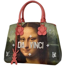 Louis Vuitton Masters Collection Mona Lisa Da Vinci Montaigne MM Handbag #BS296