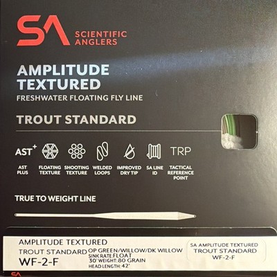 Scientific Anglers Amplitude Textured Trout Standard Fly Line WF-2-F Multi Color