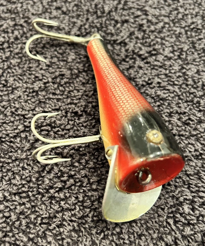 RARE VINTAGE Creek Chub Pop-N-Dunk Fishing Lure Red Scale Good Condition - Image 3 of 3