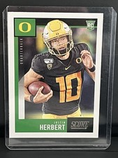 Justin Herbert 2020 Score Rookie Rc Card #362 Los Angeles Chargers. rookie card picture