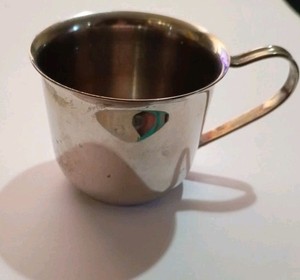 Vintage Leonard Silverplate Baby Cup Christening Child’s Silver Mug