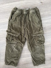 Zara Kids Corduroy Cargo Pants in Olive Green size 4/5 years