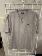 Wrangler Riggs Workwear Henley Shirt Size XXL. Short Sleeve. Pocket. EUC