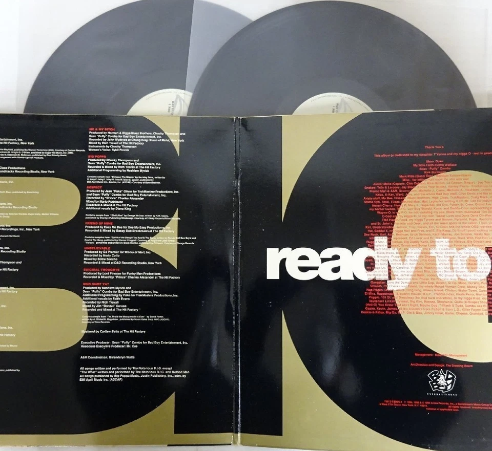 The Notorious B.I.G. Ready To Die 2LP Vinyl 1995 US Press Bad Boy 78612730051 - Image 3 of 4