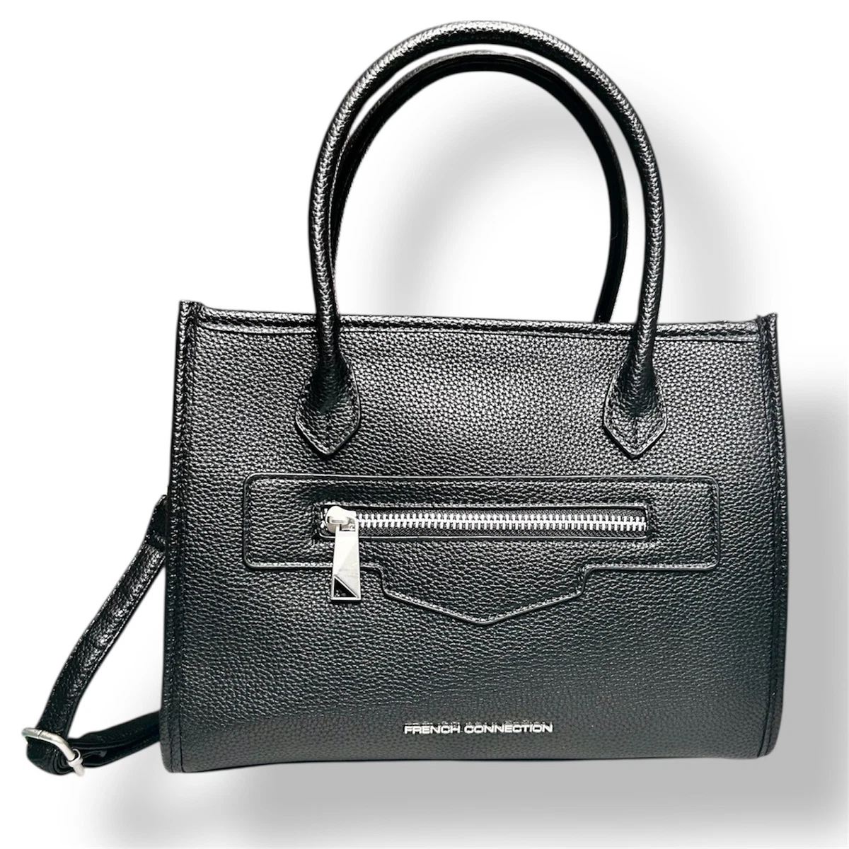 Sac à Main French Connection Bleu Floral - Occasion, Avec Zip Et Intérieur Porte-cartes