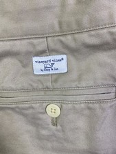 Vineyard Vines Breaker Chino Pants Men's 34x32 Beige Flat Front Khakis Golf