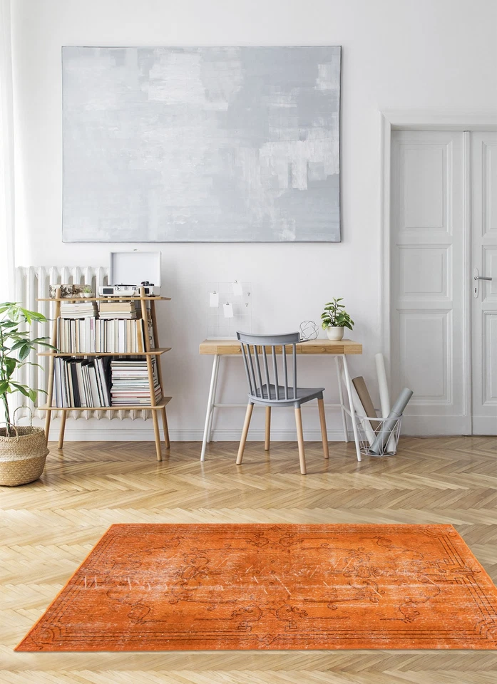 Alfombra oriental vintage anudada a mano alfombra tradicional de lana de 3'10" x 6'8" Foto 2 de 4