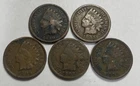 1890 1896 1899 1903 1907 Indian Head Cent Lot of 5