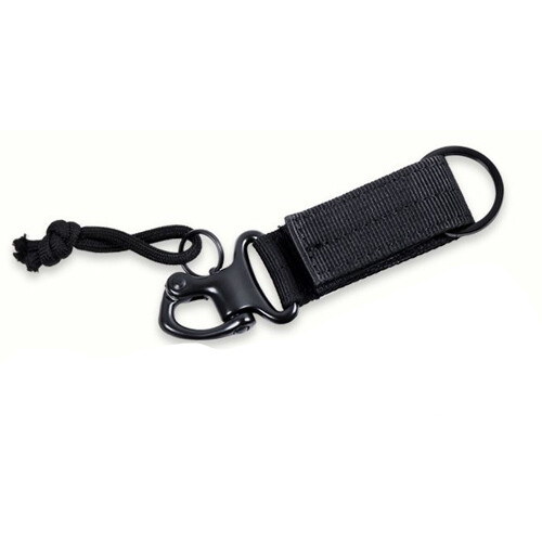 Tactical Backpack Belt Buckle With Double Key Ring & Carabiner Clip - MOLLE Compatible