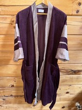 Christian Dior Monsieur Robe With Belt Vintage Men's One Size Maroon / Tan