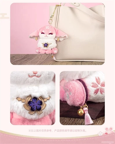 HOT Genshin Impact Yae Miko Fox Plush Doll Stuffed Toy Keychain Backpack Pendant - Bild 10 von 10