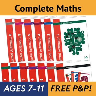 KS2 Mathe-Arbeitshefte Komplettsatz für 2025 - Alter 7-11 - mit Antworten - NEU