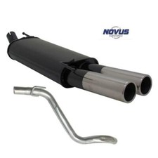 Novus Gruppe N Endschalldämpfer Sport Auspuff 2x76 rund Achsbogen für VW Golf 3