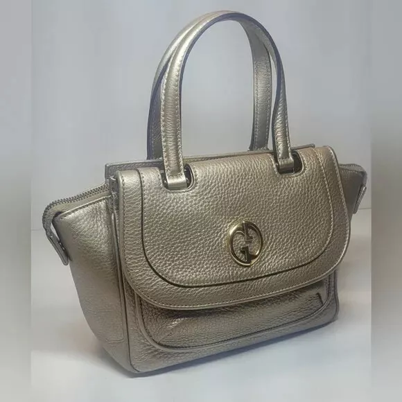 Gucci 1973 Metallic Leather Top Handle Bag