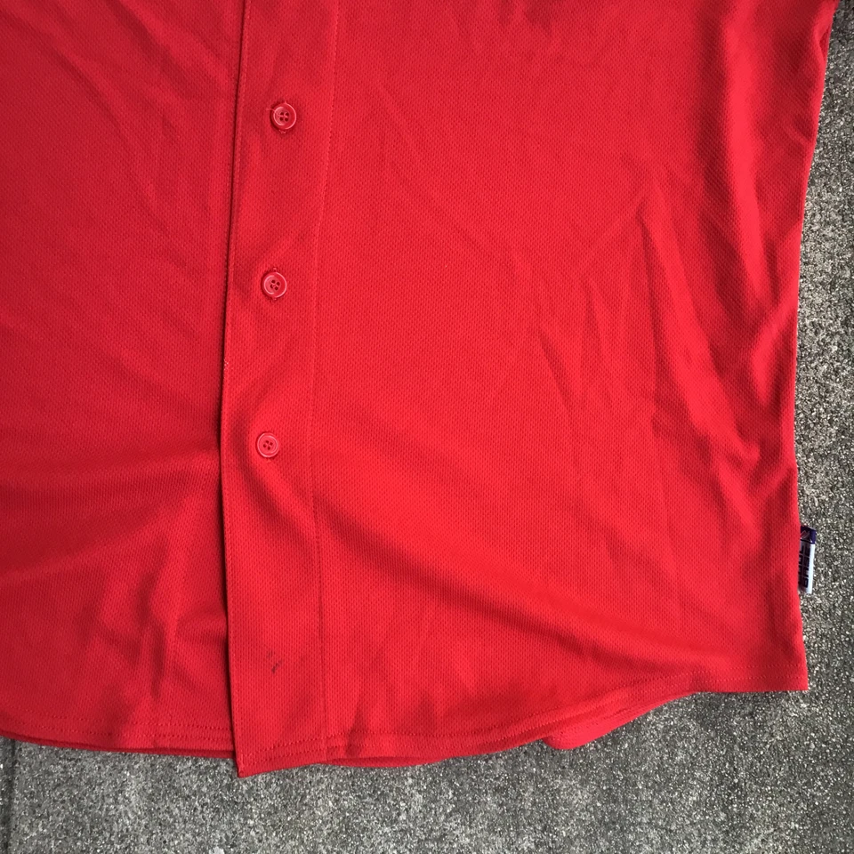 Majestic Los Angeles Anaheim Angels MLB Cool Base Red Jersey Mens XL Button - Image 2 of 4
