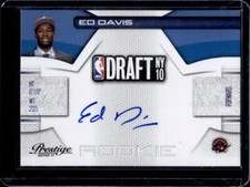 Ed Davis North Carolina UNC Tar Heels Basketball Panini Autograph Card /299 NBAj