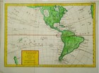 Antique map of America by Jean Lattre 1785