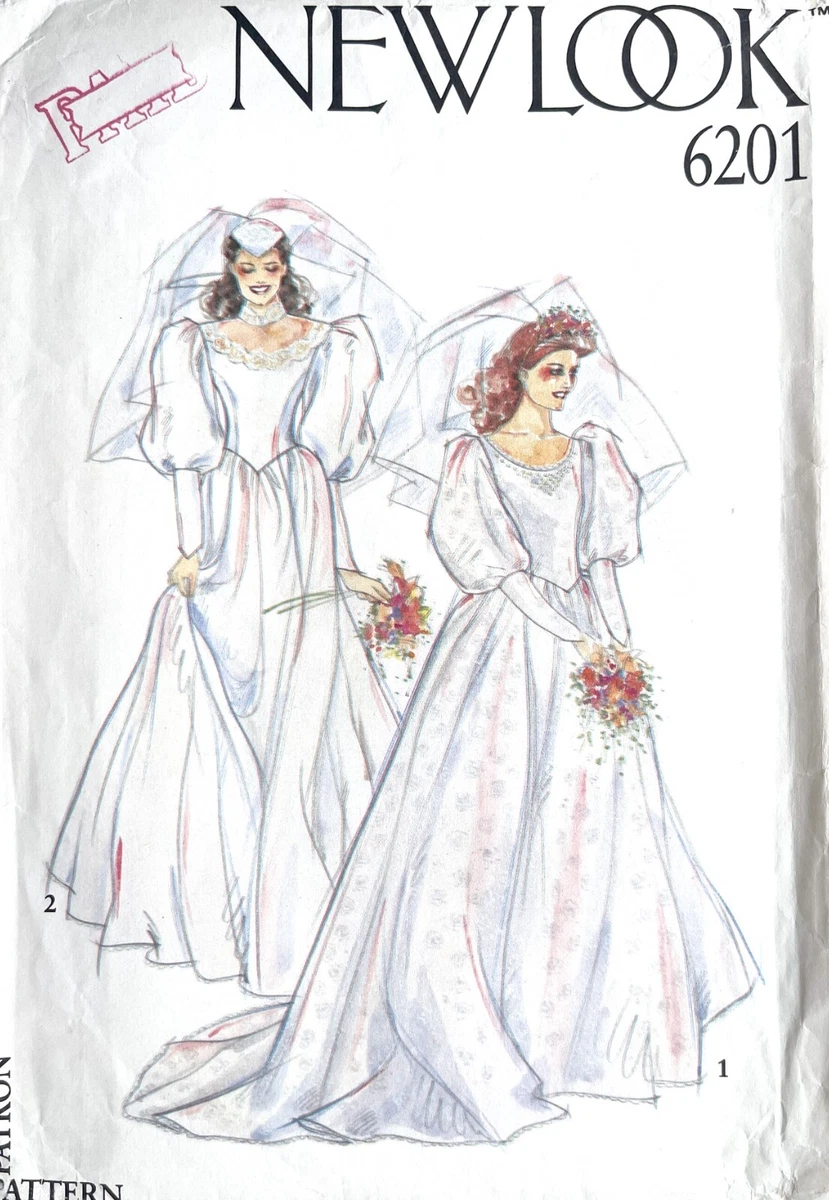Vintage Wedding Dress Patterns For Sale Misses Formal Prom Bridal