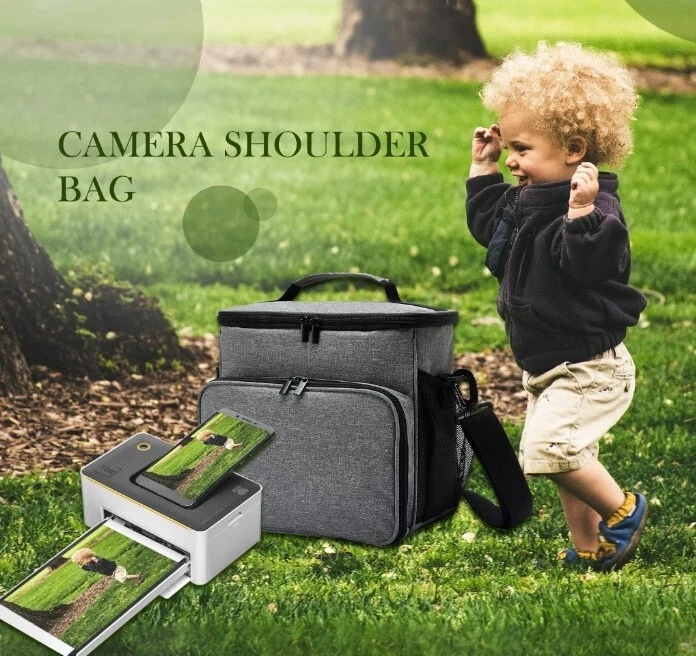 Photo Printer Storage Case, Camera Shoulder Bag, Resistant Fabric Storage Organi