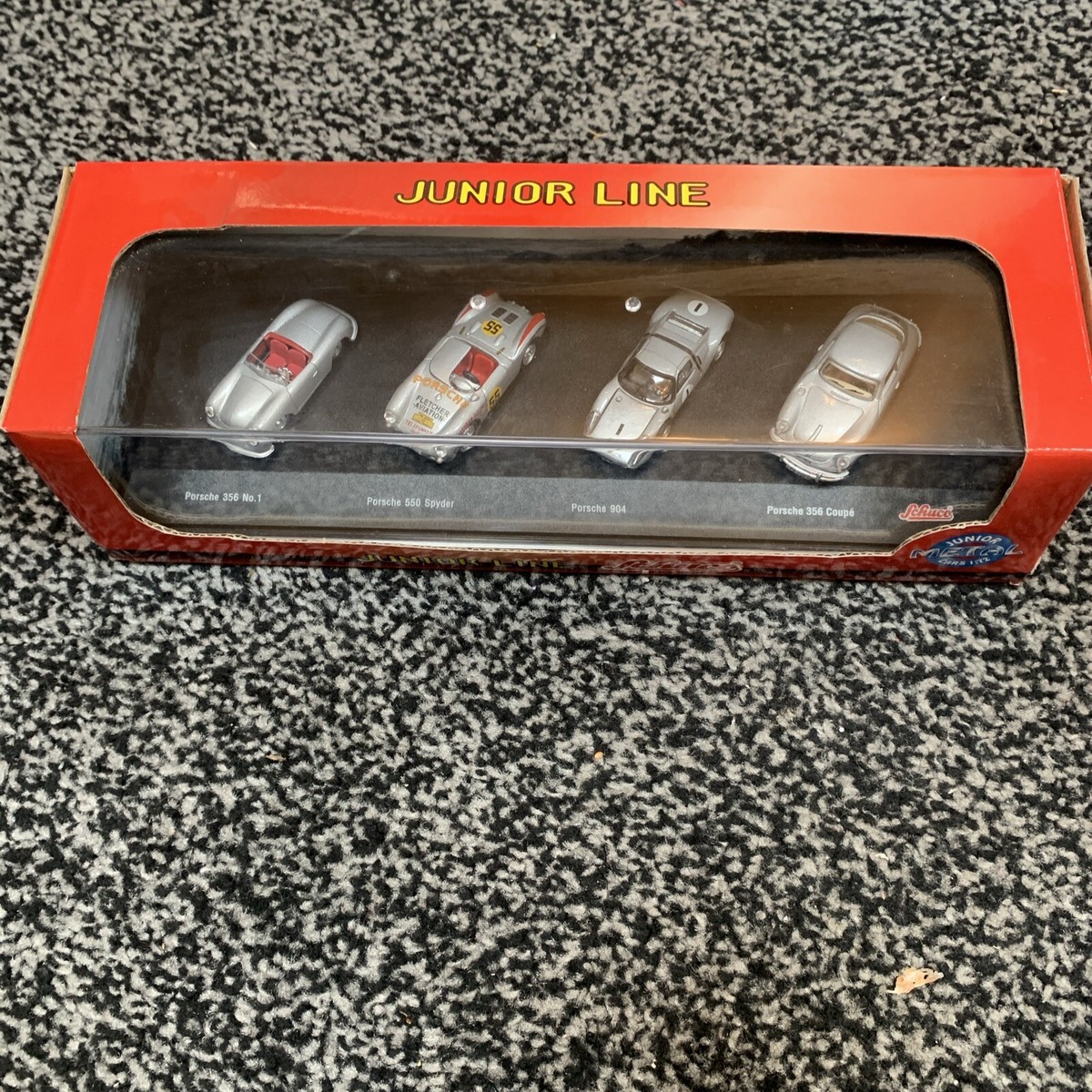 Schuco Junior Line 4 Car Set - Porsche silver 1:72 Scale