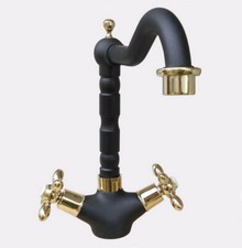 Gold  Black Oil Rubbed Brass Swivel Kitchen Sink Faucet Mixer Tap 2nf808