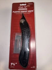 QLT Marshalltown Plastic Carpet Knife 7 3/4 in EDl-28801, 6 Blades Included