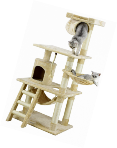 Etna Products Indoor/Outdoor Foldable Cat Condo Plush Built-in