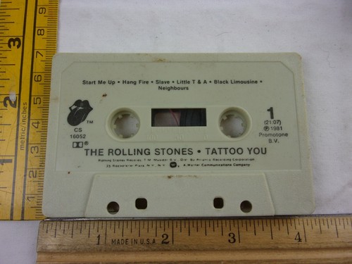 The Rolling Stones Tattoo You 1981 Cassette Tape VG+ - Picture 4 of 6