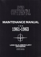1961-1962-1963 Lincoln Continental Werkstatt-Handbuch Service Reparatur Wartung